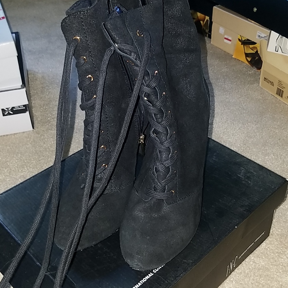 Inc International suede black boots